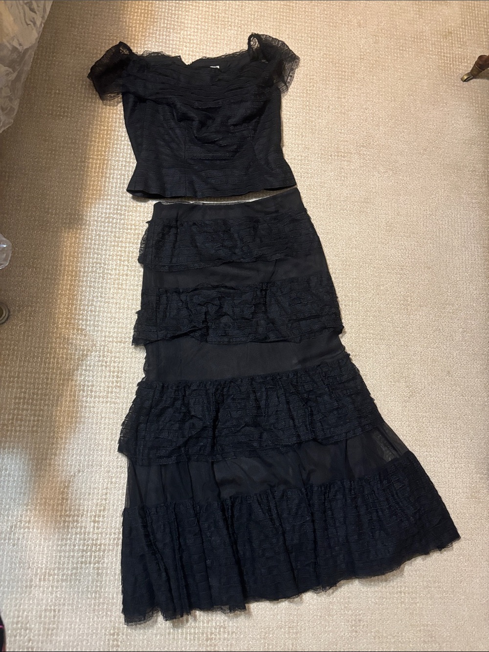 Two piece black tie outfit